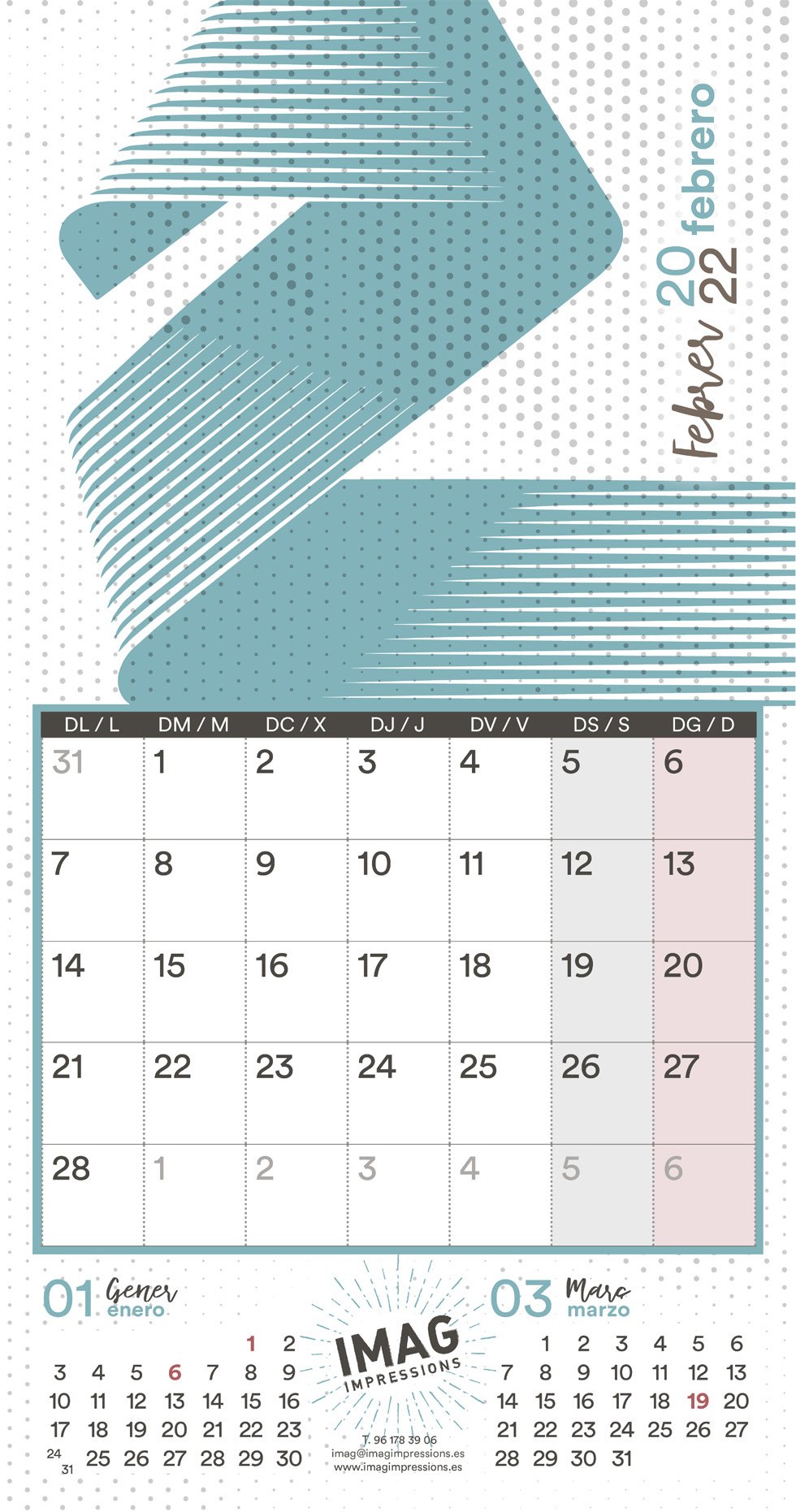 Calendari Imag Impressions 2022 febrer