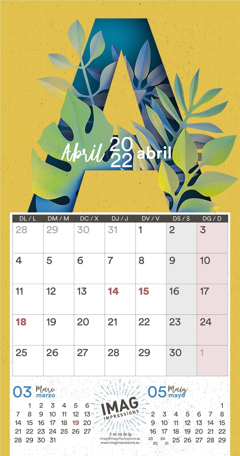 Calendari Imag mpressions 2022 abril