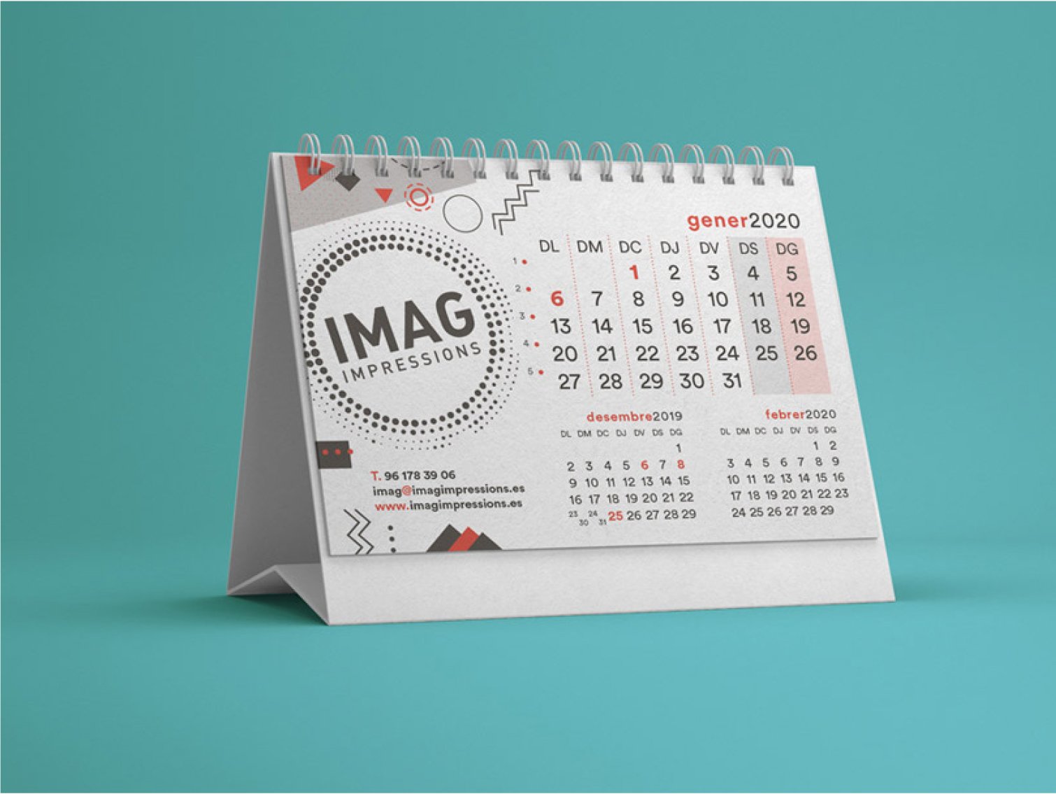 Calendari taula 2020 Imag Impressions